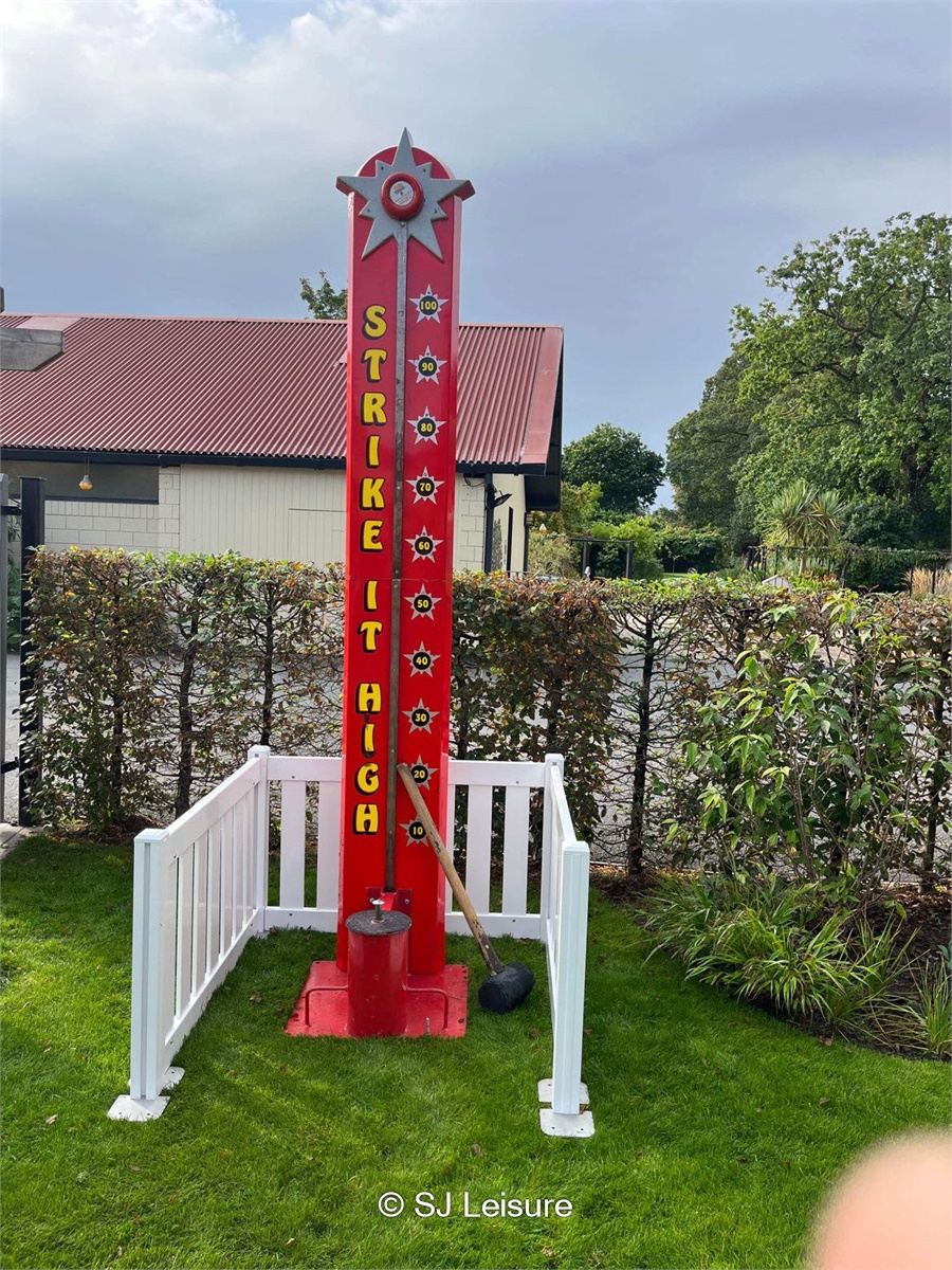 High Striker with barrier fencing - Bouncy Castle Hire | Inflatable ...