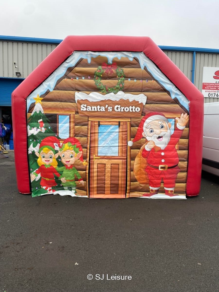 Large Inflatable Santa's Grotto Bouncy Castle Hire Inflatable & Fun
