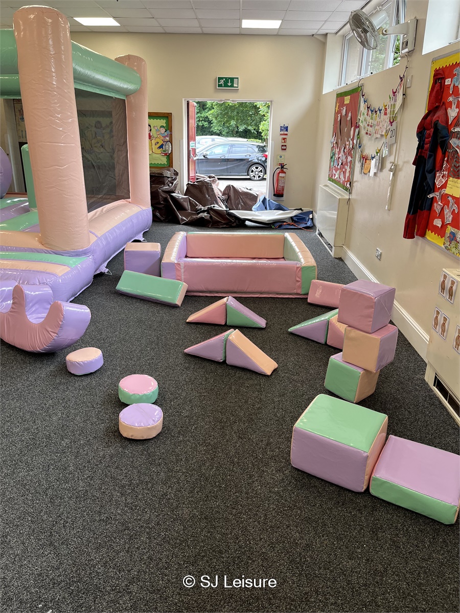 Multi Pastel Soft Play & Bouncy Castle Combo Package (INDOOR ONLY