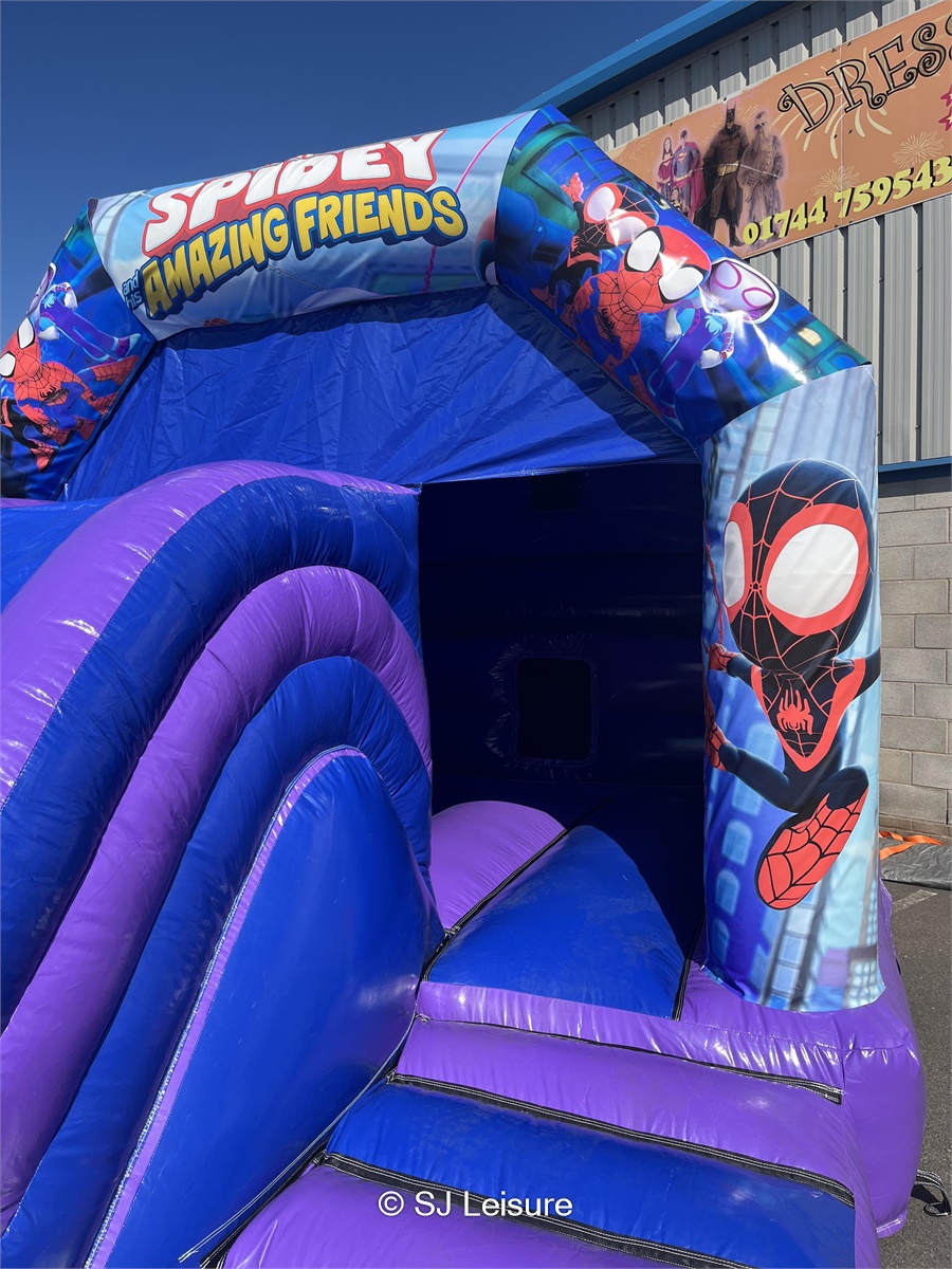 Spidey & His Amazing Friends Bouncy Castle Front Slide Combo - Bouncy ...