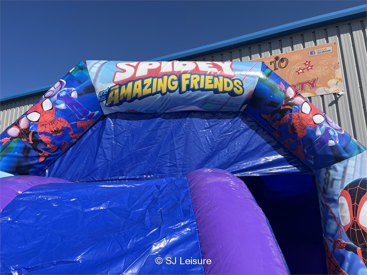 Spidey & His Amazing Friends Bouncy Castle Front Slide Combo - Bouncy ...
