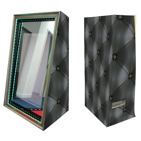 An image showing the fantastic magic mirror photobooth, a must for weddings and other celebratory events.